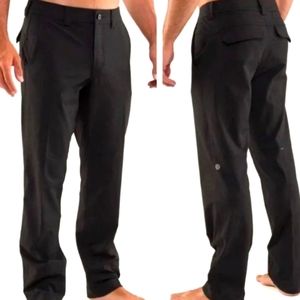 lululemon Work To Play Pant II Active Wear Men's 30 Black/Pin Stripe M5046S NWT